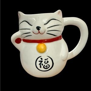 Lucky Cat Figural Coffee Tea mug